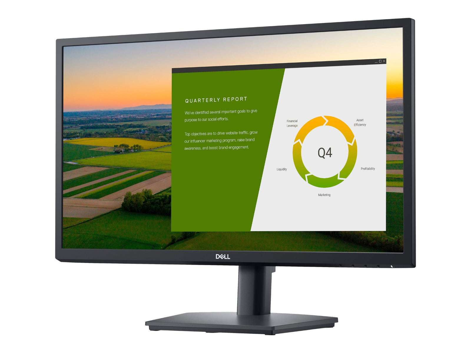 Dell E2422HS 24″ FHD (1920×1080) Monitor (210-BBSI) — front view