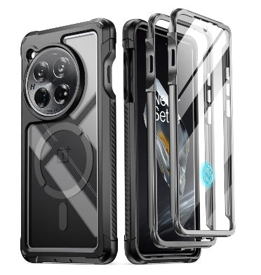 Oneplus 12 Premium Full Body Rugged Poetic Revolution MagSafe Case Black/Clear product image 1