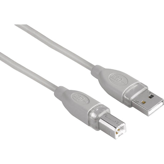 Hama USB 2.0 Cable A To B 1.8M Blister Entry – Grey (45021) image 1