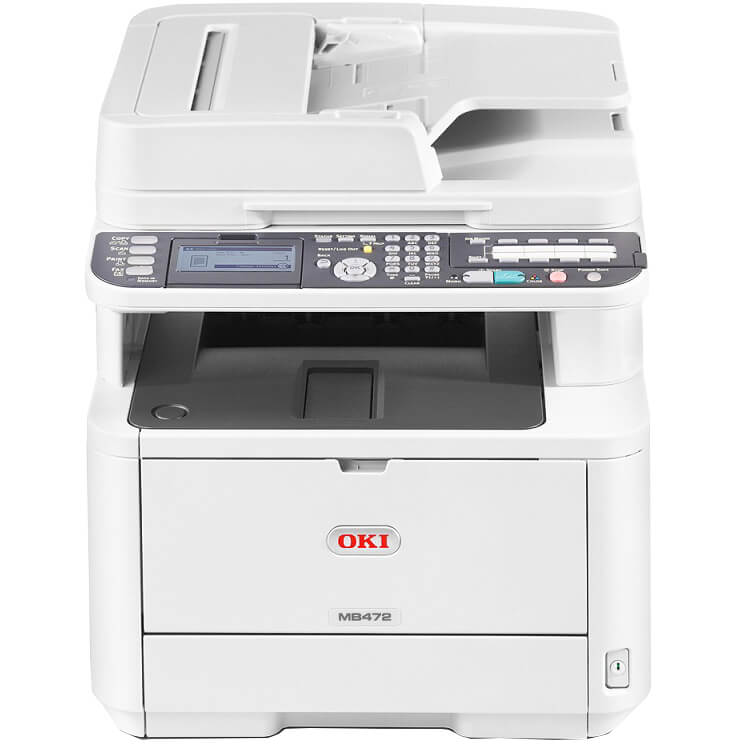 OKI MB472DNW MB400 SERIES A4 Mono Multifunction Printer (45762102) image 1