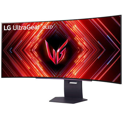 LG UltraGear 45-inch UWQHD OLED Curved 240Hz Gaming Monitor (45GS95QE-B.AFB) — side view