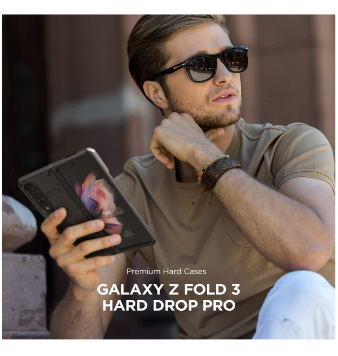 Poetic Samsung Galaxy Z Fold 3 5G Premium Rugged Hard Drop Case Black product image 8