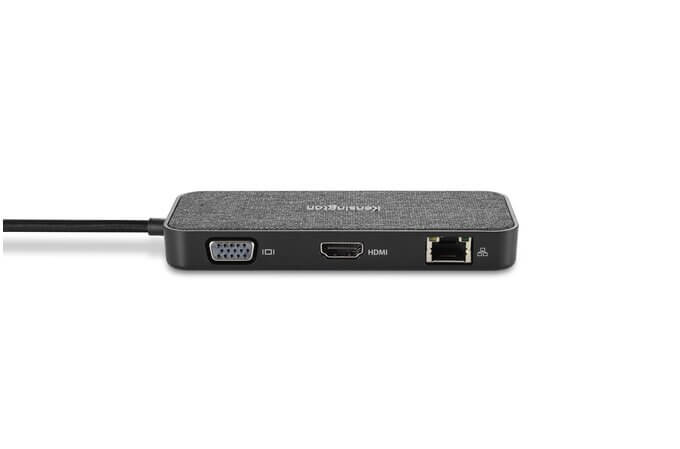Kensington SD1650P USB-C Single 4K Portable Docking Station (K34020WW) – with 100W Power Pass-Through — front view