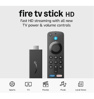 Amazon Fire TV Stick HD (2024) Streaming Media Player — side view