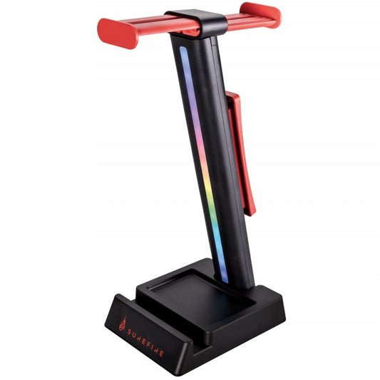 SureFire Vinson N1 Dual Balance RGB Gaming Headset Stand – Black image 1