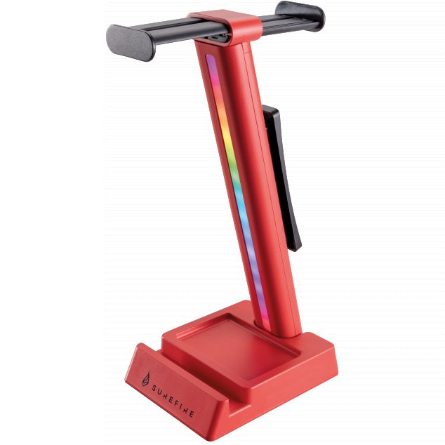 SureFire Vinson N1 Dual Balance RGB Gaming Headset Stand – Red image 1