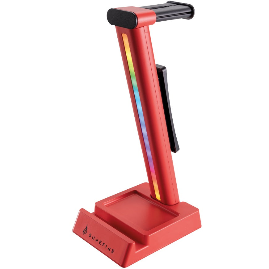 SureFire Vinson N1 Dual Balance RGB Gaming Headset Stand – Red image 3