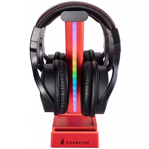 SureFire Vinson N1 Dual Balance RGB Gaming Headset Stand – Red image 4