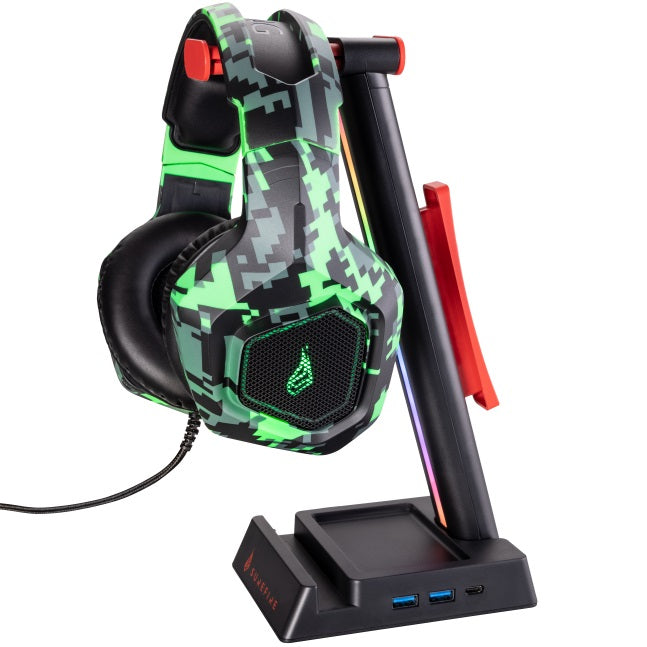 SureFire Vinson N2 RGB Gaming Headset Stand with USB Hub – Black image 1