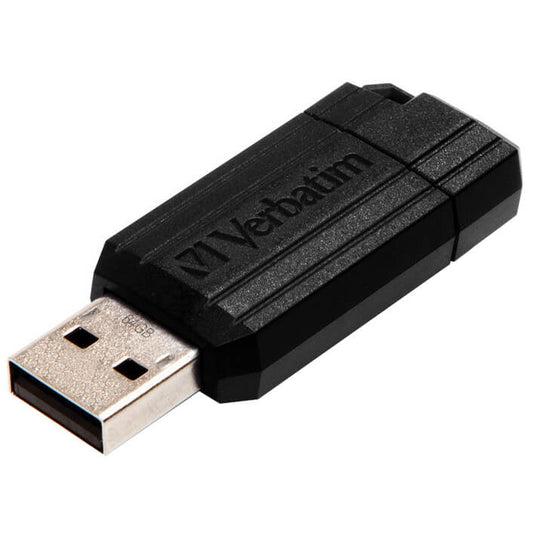 Verbatim 64GB Pinstripe USB – Black (49065) image 2