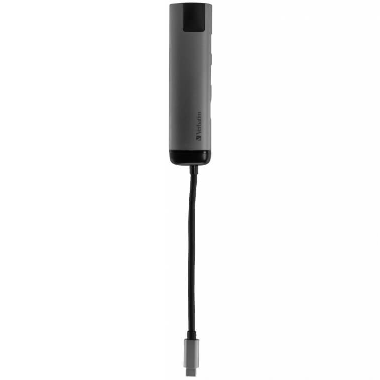 Verbatim USB-C Multiport Hub with Gigabit Ethernet (49141) — side view