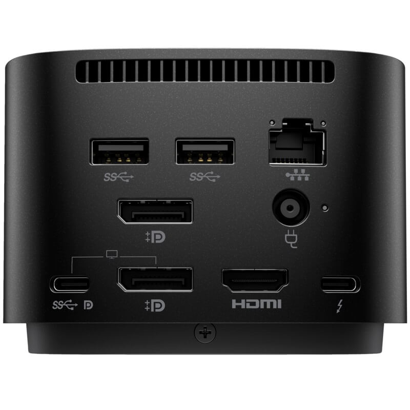 HP Thunderbolt Dock 280W G4 with Combo Cable (4J0G4AA) — side view