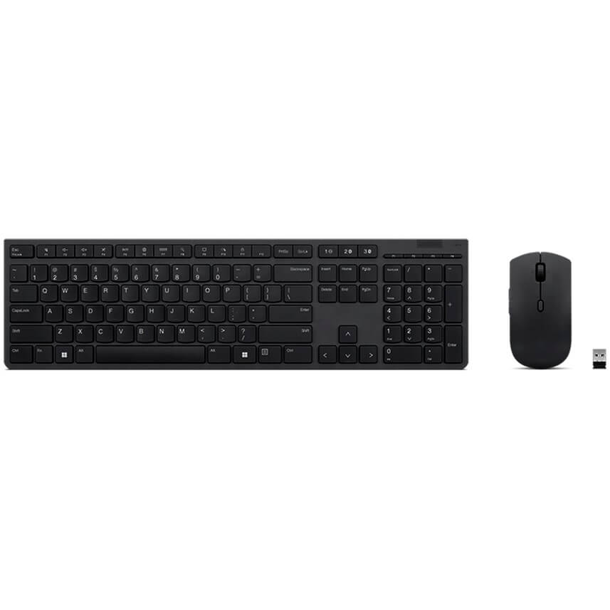 Lenovo Professional Wireless Rechargeable Keyboard & Mouse Combo (4X31K03931)