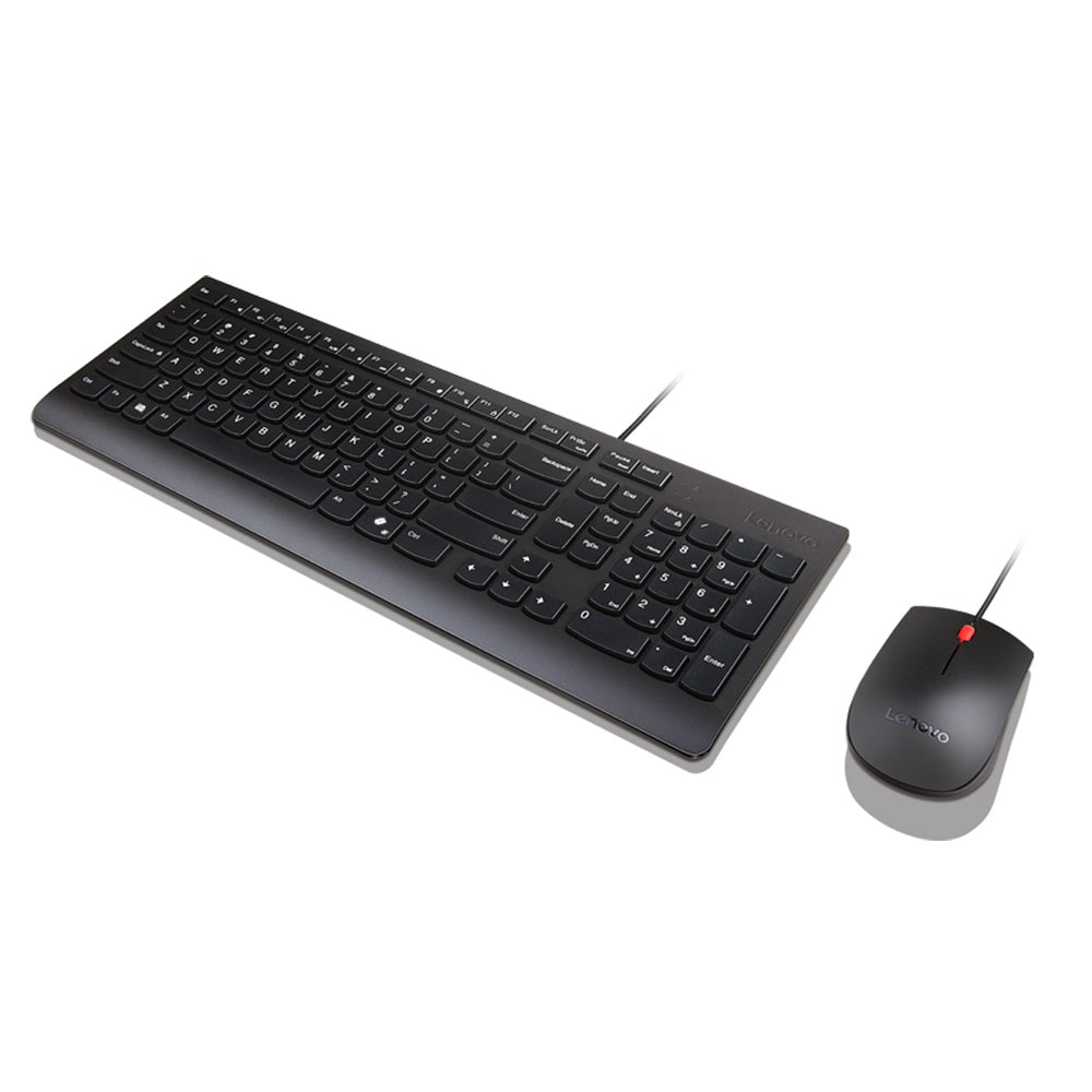 Lenovo Essential Wired Keyboard and Mouse Combo – US Euro (4X31R64439) — side view