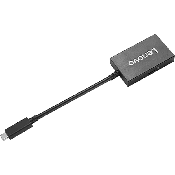 Lenovo USB-C to VGA Adapter with Power Pass-through (4X90K86568) — side view