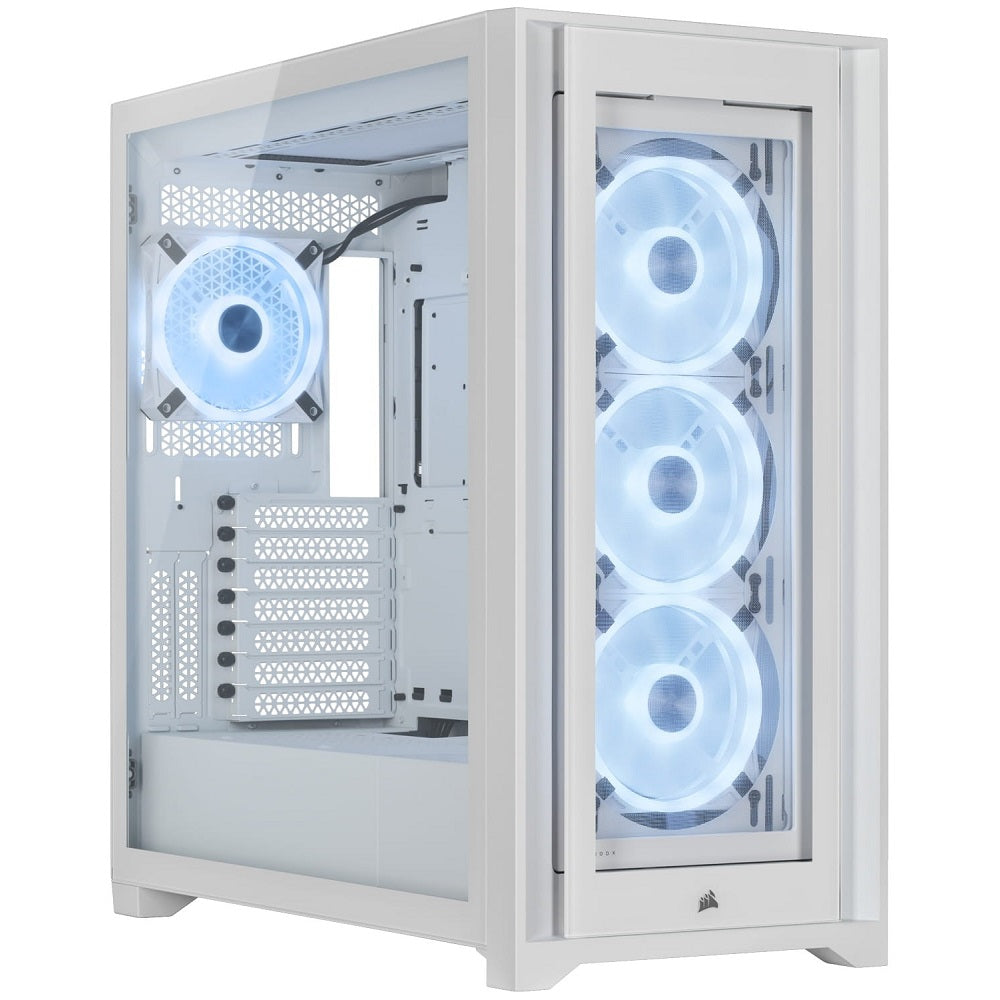 Corsair iCUE 5000X RGB QL Edition Mid-Tower ATX Case – True White (CC-9011233-WW) image 1