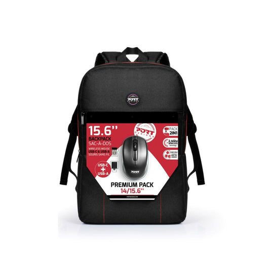 Port Designs 15.6-inch Backpack and Wireless Mouse Bundle (501901) image 1