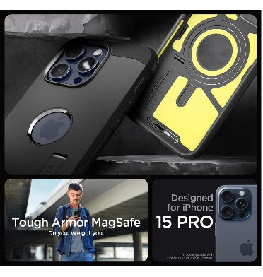 Spigen iPhone 15 Pro Premium Tough Armor Magfit Case Black product image 2
