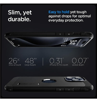 Spigen iPhone 15 Pro Premium Tough Armor Magfit Case Black product image 6