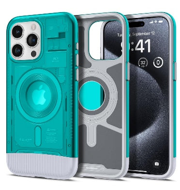 Spigen iPhone 15 Pro Premium Classic C1 Magfit Case Bondi Blue product image 1