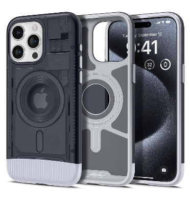 Spigen iPhone 15 Pro Premium Classic C1 Magfit Case Graphite product image 1