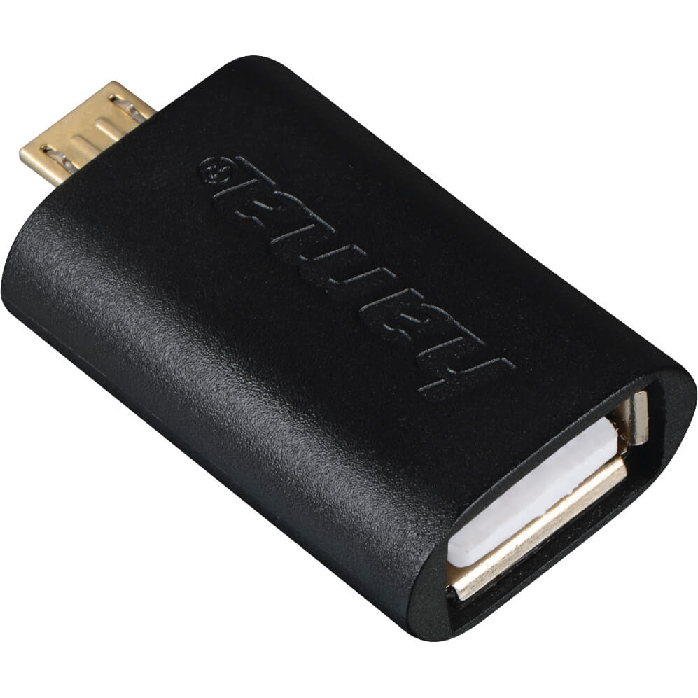 Hama USB 2.0, OTG, micro B plug – A socket Adapter (54514) — rear view