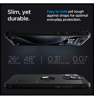 Spigen iPhone 15 Pro Max Premium Tough Armor Magfit Case Black product image 6