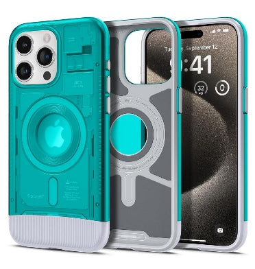 Spigen iPhone 15 Pro Max Premium Classic C1 Magfit Case Bondi Blue product image 1