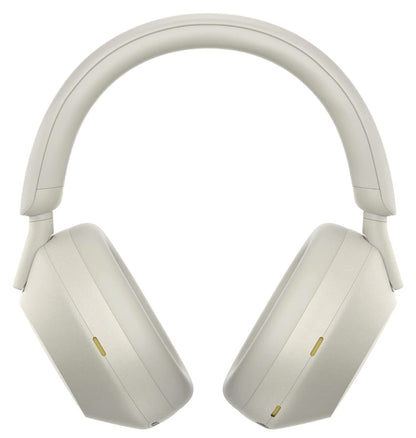 Sony Wh1000xm5 Noise Cancelling Wireless Headphones Silver — in use