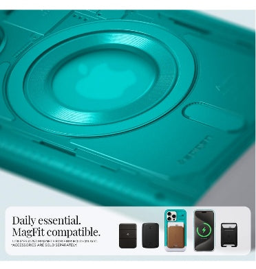 Spigen iPhone 15 Pro Max Premium Classic C1 Magfit Case Bondi Blue — detail view