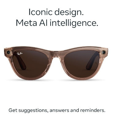 Ray-Ban Meta - Skyler (gen2) Regular Shiny Transparent Peach/Transitions Brown Limited Edition product image 4