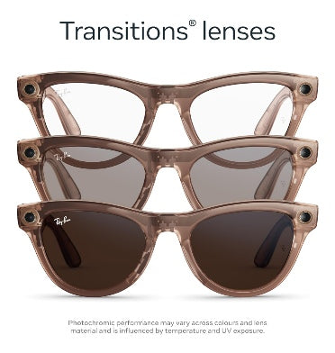 Ray-Ban Meta - Skyler (gen2) Regular Shiny Transparent Peach/Transitions Brown Limited Edition product image 5