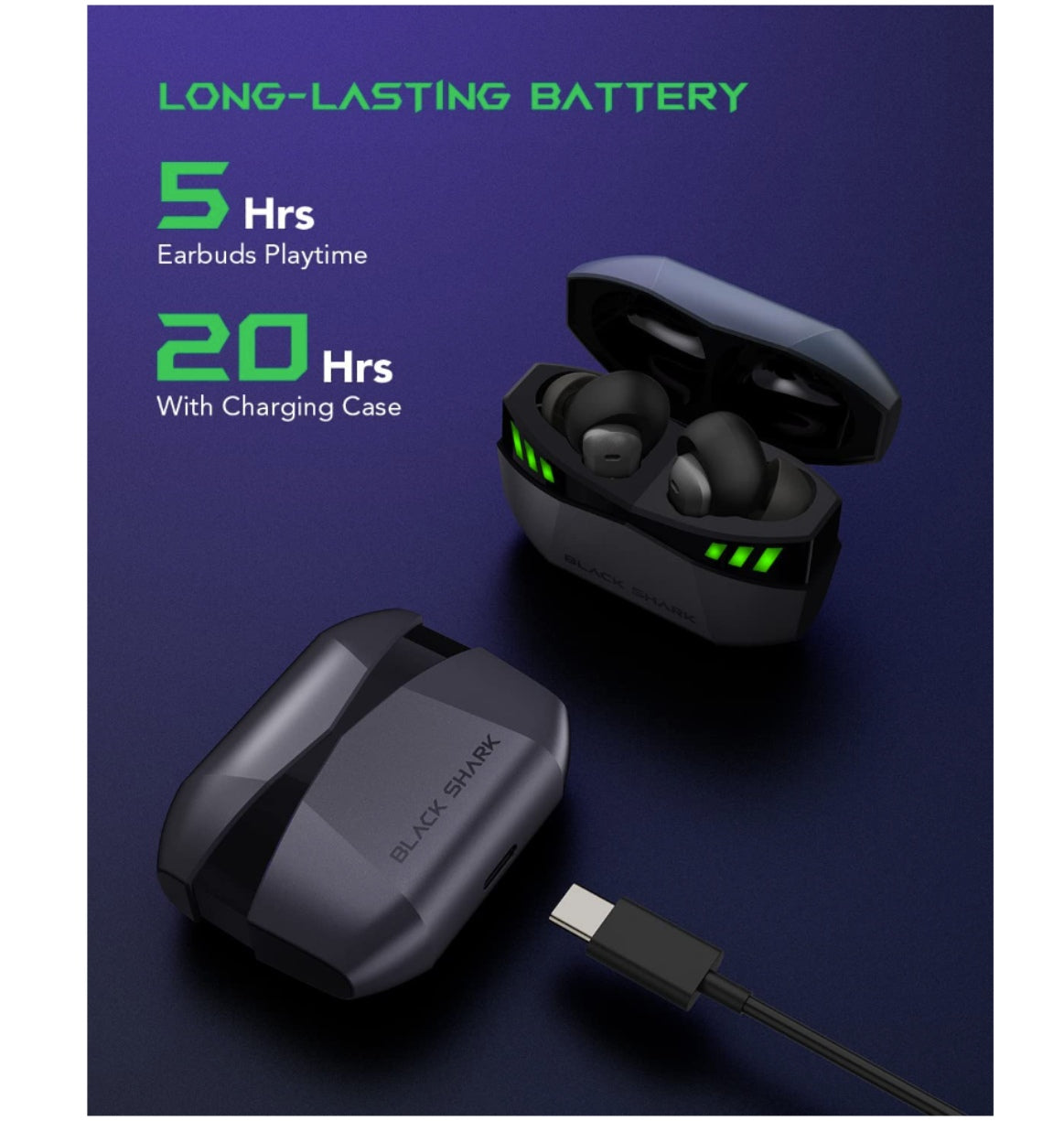 Xiaomi Black Shark Lucifer T2 Wireless Earbuds Black product image 5