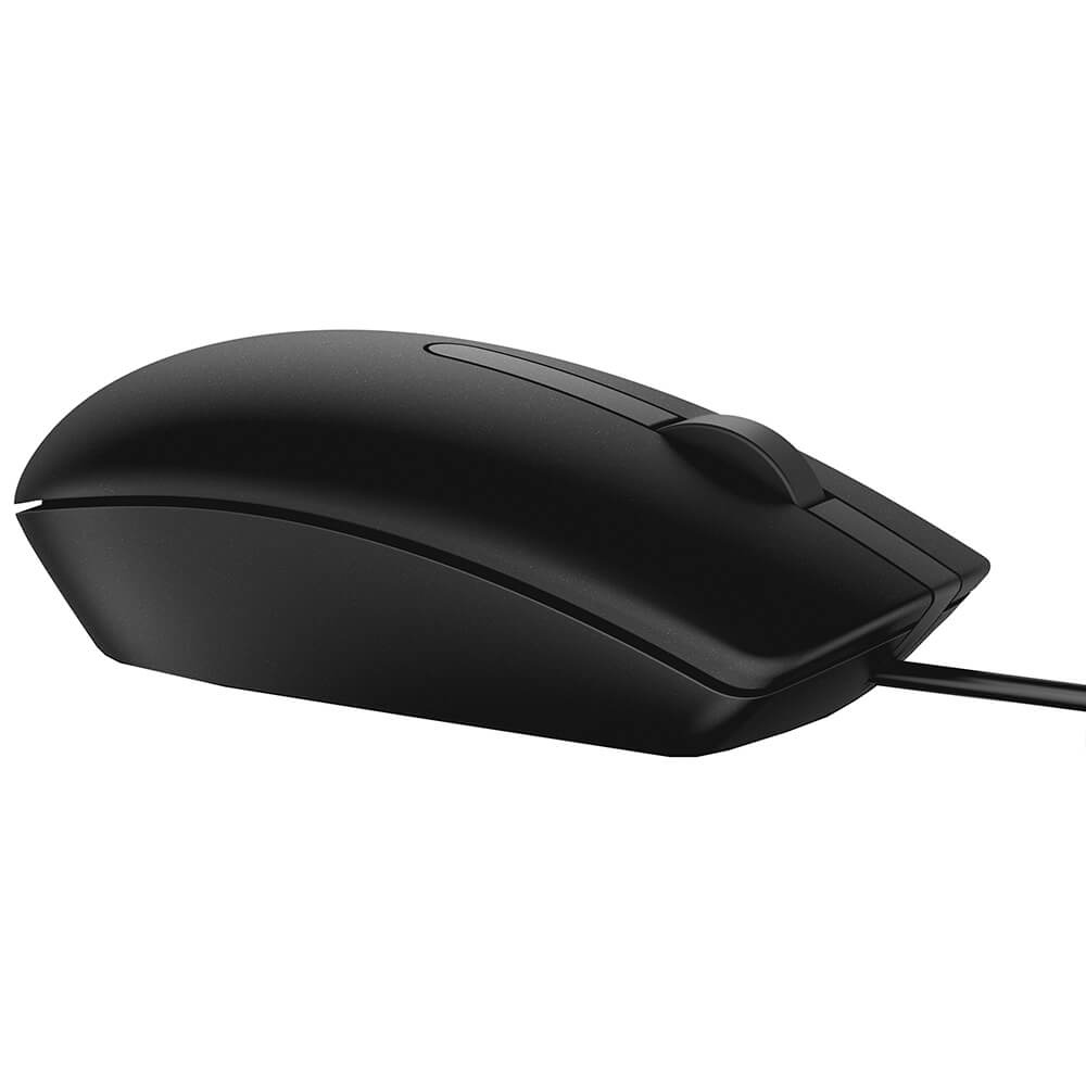 Dell Ms116 Optical Mouse – Black (570-Aair) — front view