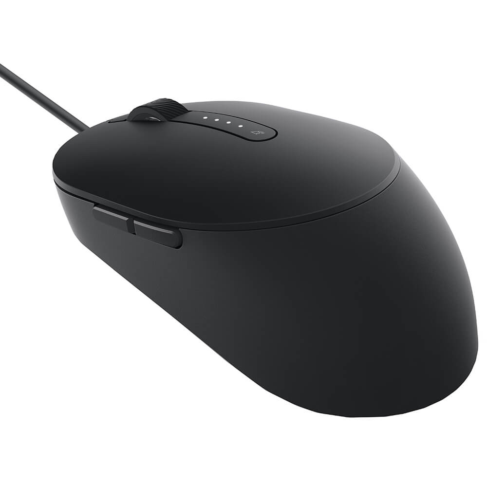Dell MS3220 Laser Wired Mouse – Black (570-ABHN) — rear view