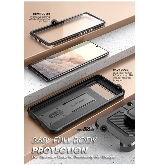 Supcase Google Pixel 6a Full Body Rugged Protective Case Black product image 2