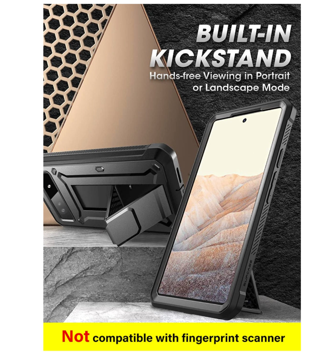 Supcase Google Pixel 6a Full Body Rugged Protective Case Black product image 4