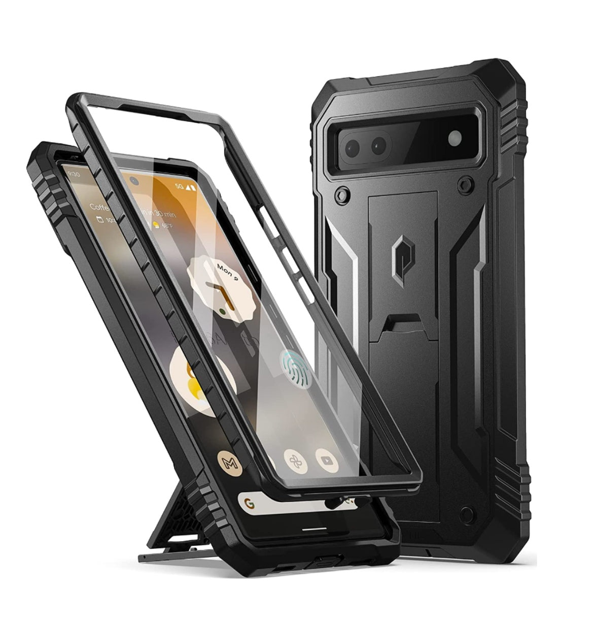 Poetic Google Pixel 6a Premium Full Body Rugged Revolution Series Case Black product image 1