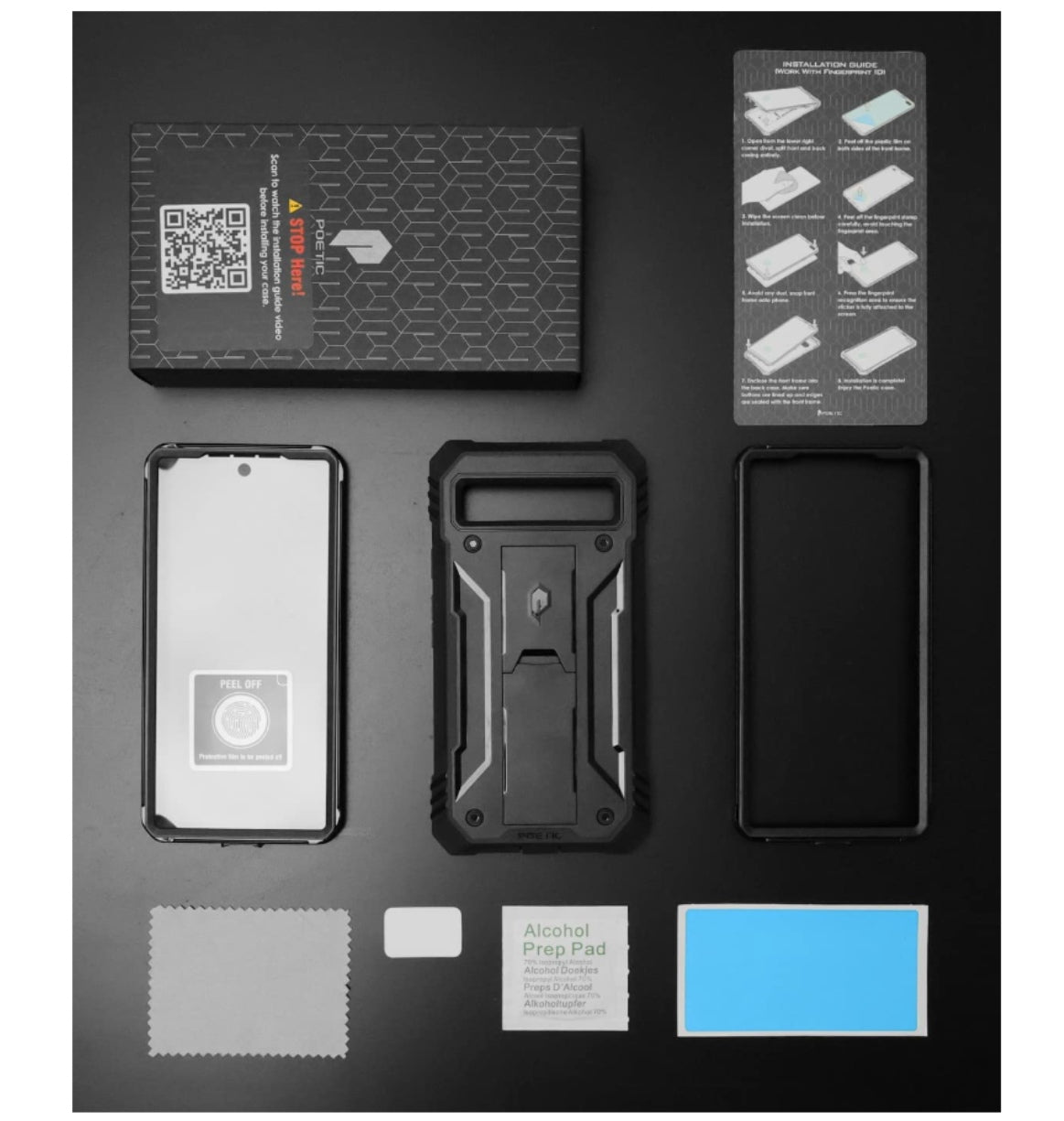 Poetic Google Pixel 6a Premium Full Body Rugged Revolution Series Case Black product image 7