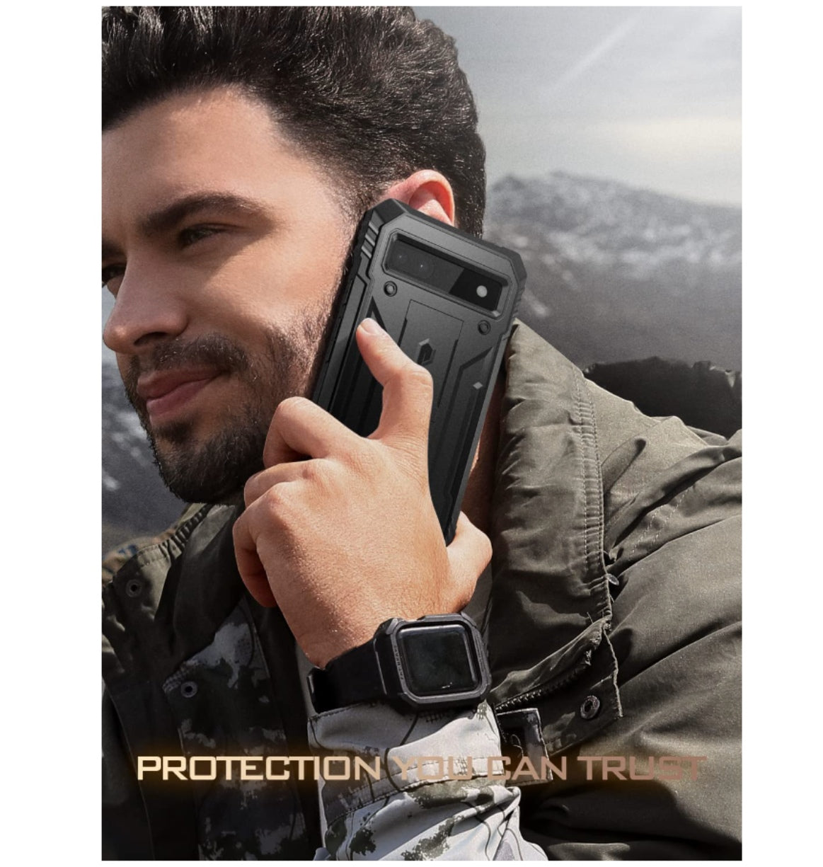 Poetic Google Pixel 6a Premium Full Body Rugged Revolution Series Case Black product image 8