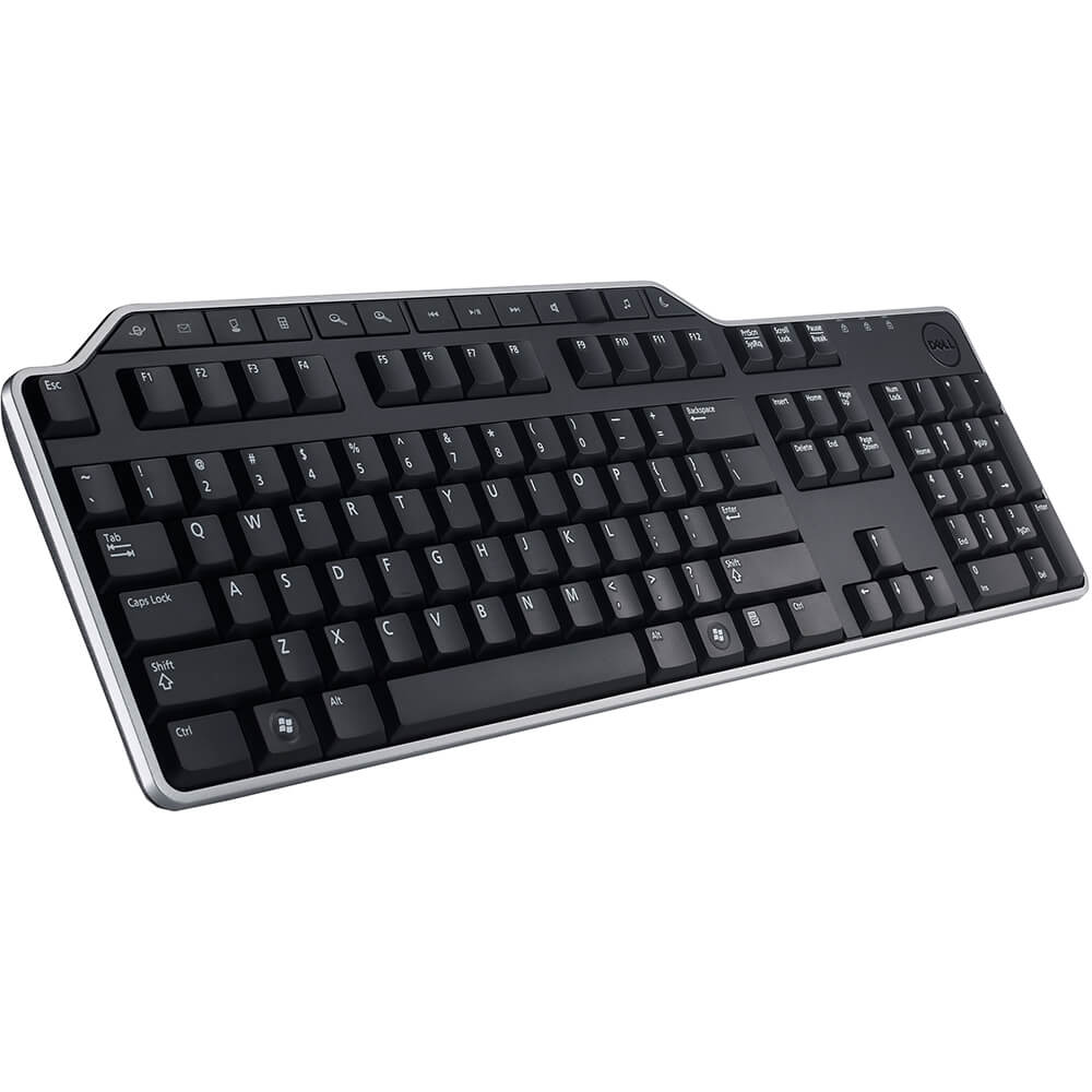 Dell KB522 Business Multimedia Keyboard (QWERTY) – Black (580-17667) — side view