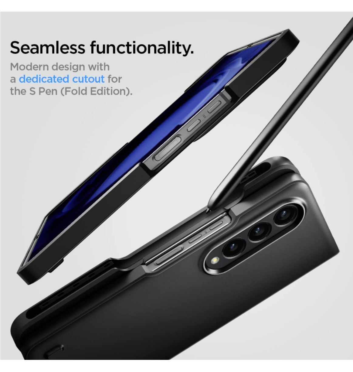 Spigen Samsung Galaxy Z Fold 4 Premium Thin Fit P Case Black product image 3
