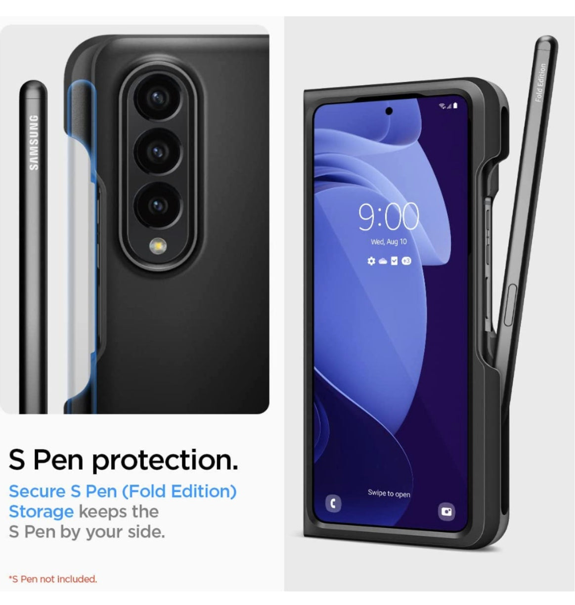 Spigen Samsung Galaxy Z Fold 4 Premium Thin Fit P Case Black product image 4