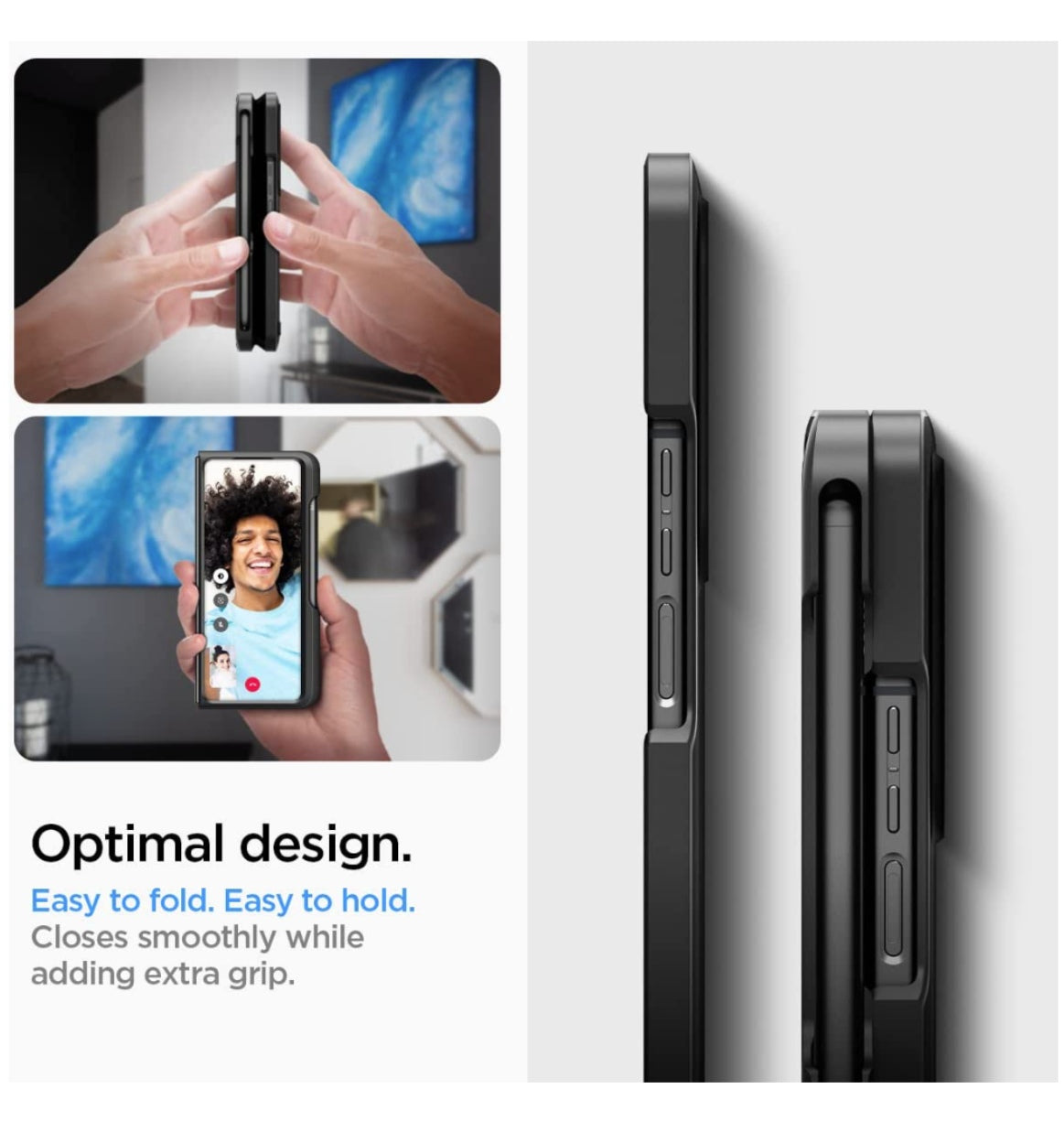 Spigen Samsung Galaxy Z Fold 4 Premium Thin Fit P Case Black product image 5