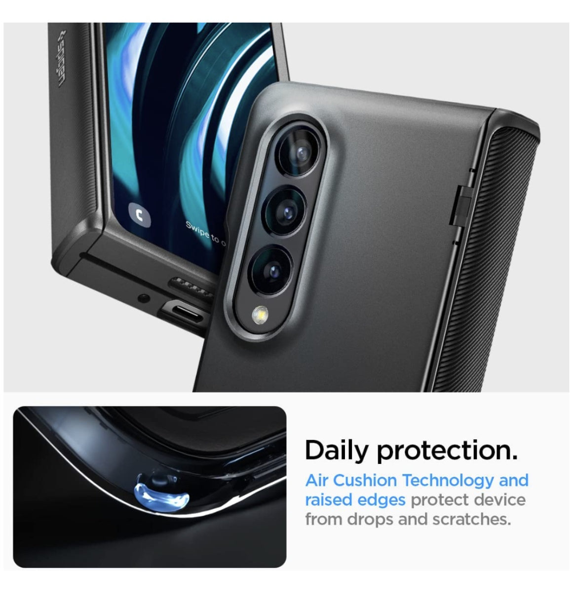 Spigen Samsung Galaxy Z Fold 4 Premium Slim Armor Pro Case Black product image 5