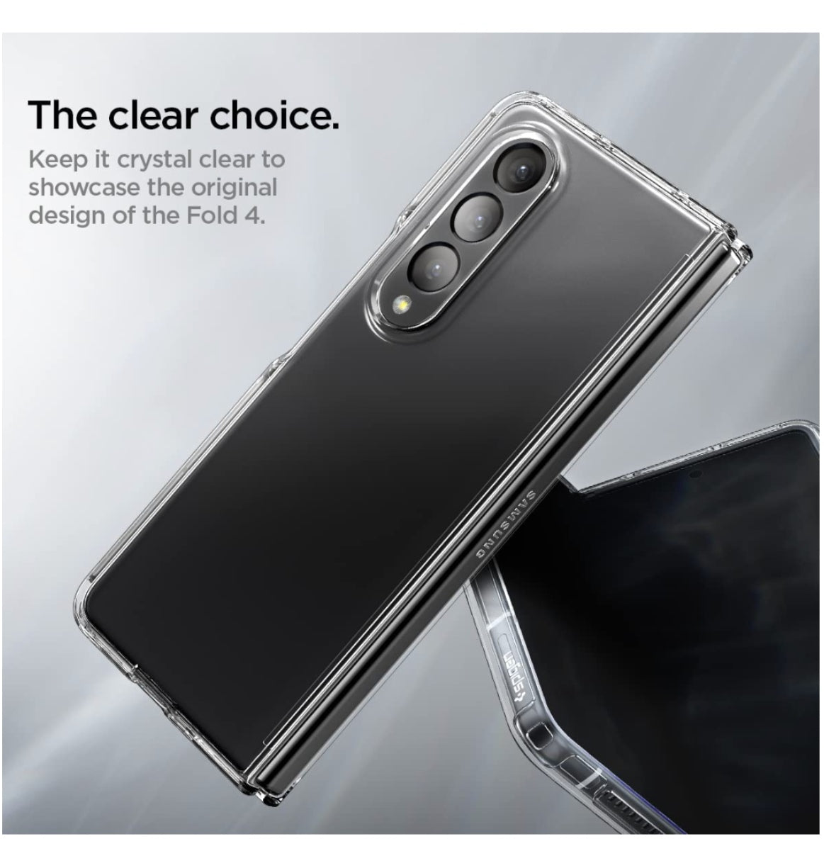 Spigen Samsung Galaxy Z Fold 4 Premium Ultra Hybrid Crystal Case Clear product image 3