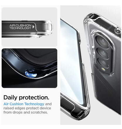 Spigen Samsung Galaxy Z Fold 4 Premium Ultra Hybrid Crystal Case Clear — in use
