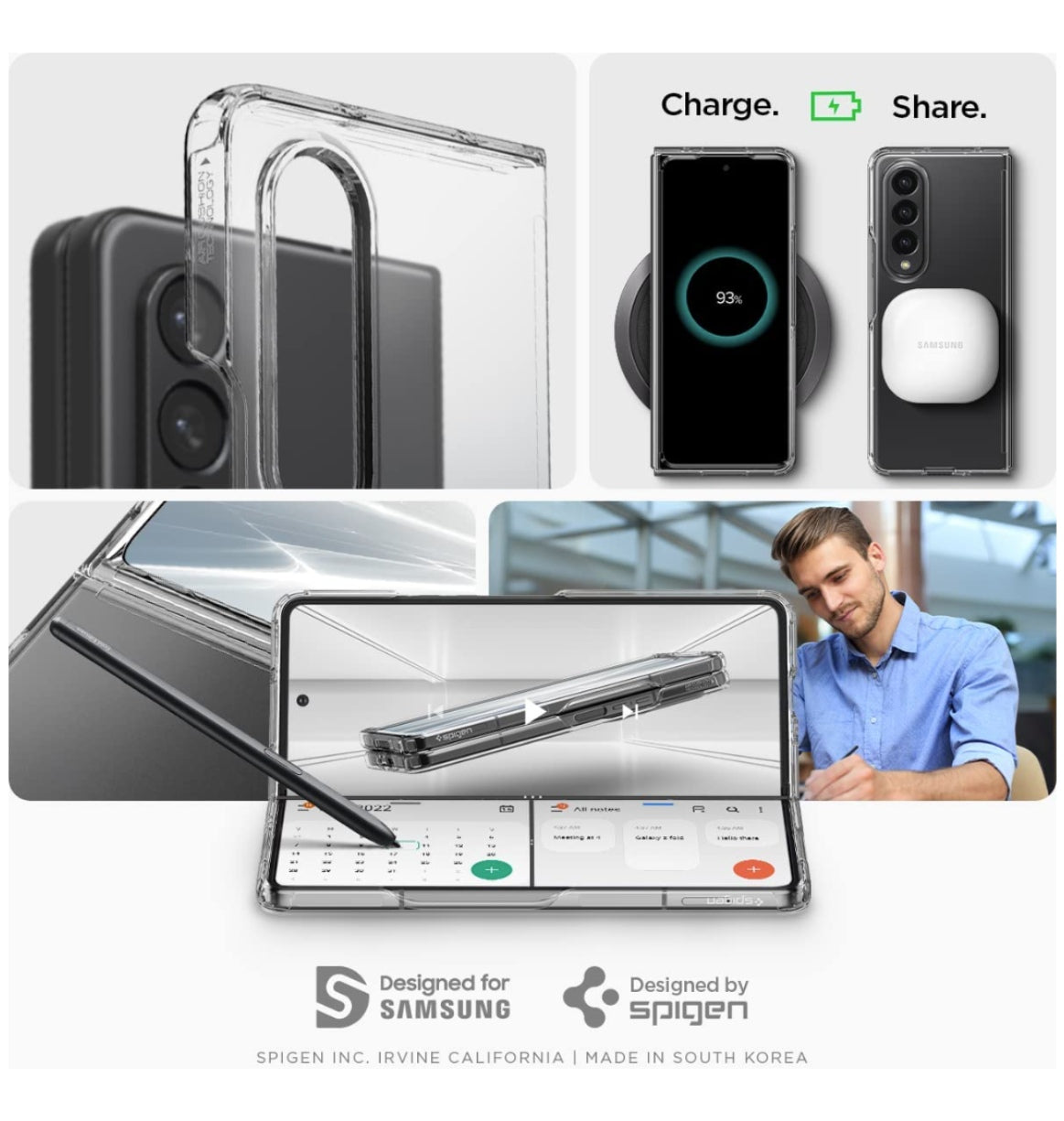 Spigen Samsung Galaxy Z Fold 4 Premium Ultra Hybrid Crystal Case Clear product image 7