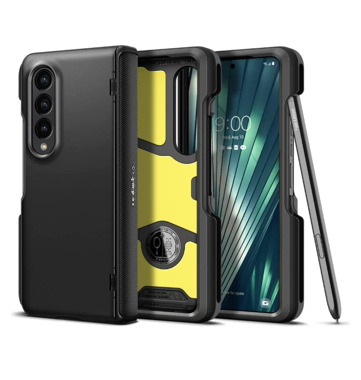 Spigen Samsung Galaxy Z Fold 4 Premium Slim Armor Pro Pen Edition Case Black product image 1