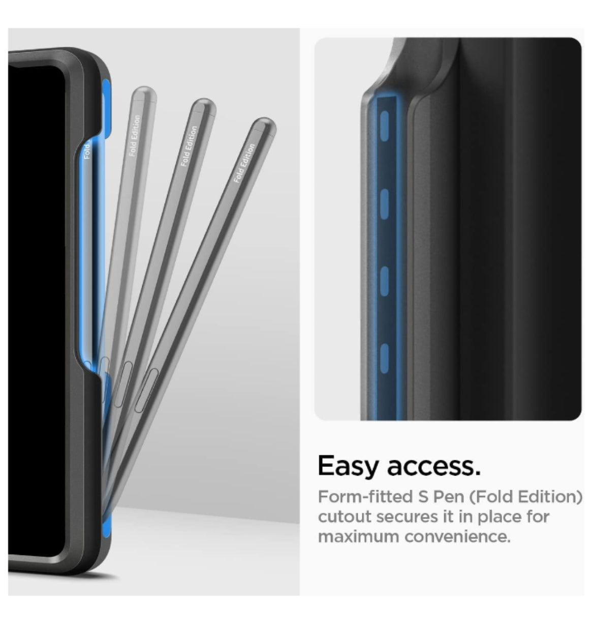 Spigen Samsung Galaxy Z Fold 4 Premium Slim Armor Pro Pen Edition Case Black product image 4